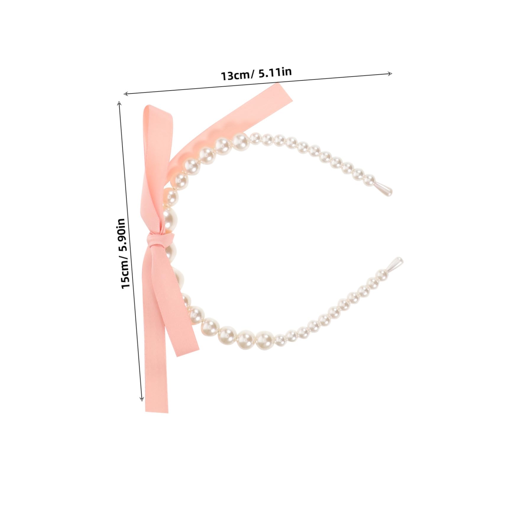 12 Piezas Diademas con Lazo de Perlas para Mujeres y Niñas Cintas Elegantes y Delicadas para Diario y Fiestas Accesorio de Cabello Ligero y Cómodo Colores Rosa Azul