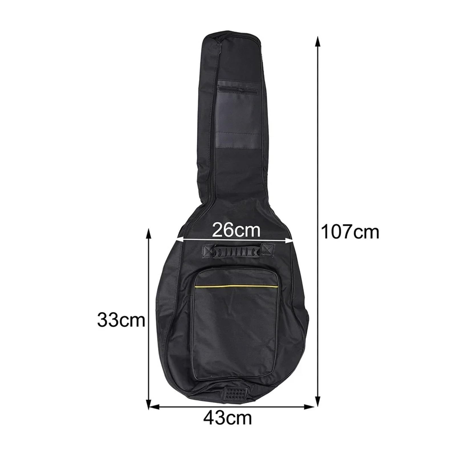 Bolsa Universal para Guitarra Estuche Impermeable for Guitarra, Doble Correa, Acolchado, Negro, Mochila for el Hombro, for Instrumentos clásicos