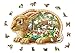 Wooden.City 250 Pezzi Di Puzzle In Legno Coniglietto Da Giardino - Unici Puzzle Insolite Puzzle Con Pezzi A Forma Di Animale - Puzzle Mosaico Impegnativo Per Bambini e Adulti