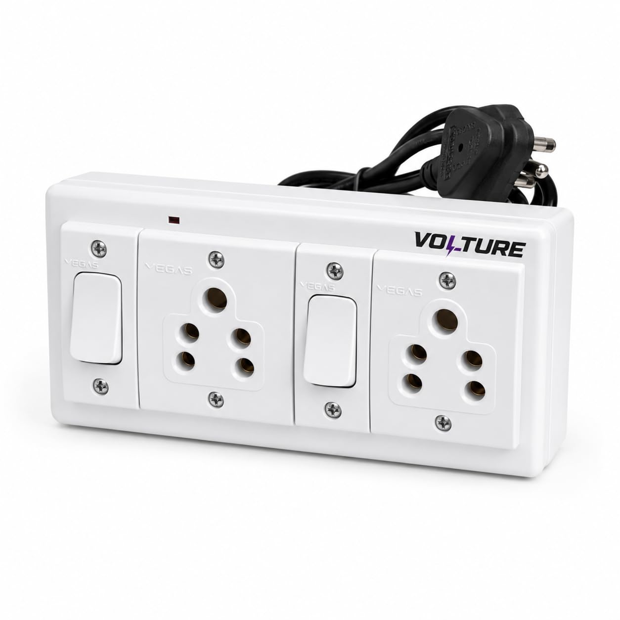 VOLTURE Heavy Duty 2 Socket Extension Board with 2 Individual Switches | Spike Guard | 5 Meter Heavy Cable | High Load Multipurpose Junction Box for Home & Office Appliances-image-34