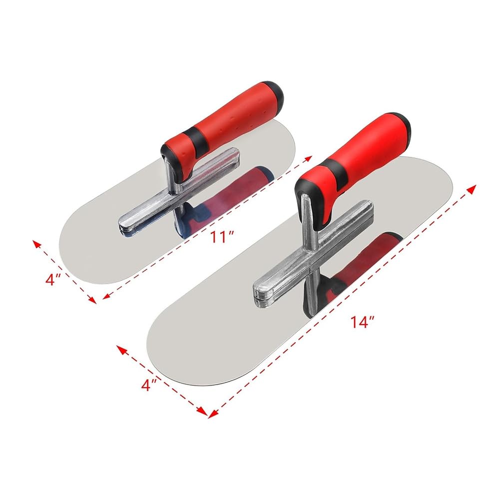 Wisyurt Edelstahl Putzglätter Set - 2 Kellen Für Trockenbau Und Handwerk