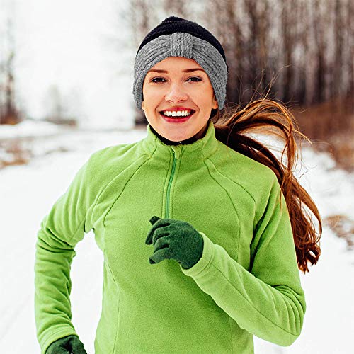 N/U Winter gebreide hoofdband boog gedraaide haarbanden dikke Chenille oorwarmer gehaakte tulband hoofd wraps elastische… - Image 5