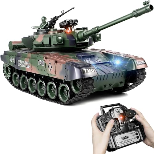Tanque RC RUS T 90 1/18 2.4Ghz, Sonido y Humo, Batalla Dispara BBS