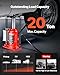 VEVOR Air Hydraulic Bottle Jack, 20 Ton (44092 lbs) Capacity, 10.2-19.5 Inch Lifting Range, Pneumatic/Manual Heavy Duty Welded Bottle Jack with Pump for Car, SUV, Pickup, Truck, RV, Auto Repair, Red