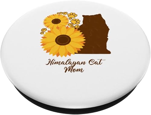 Miniatura 2 de Sunflower Cat Mom Mother - Himalayan Cat PopSockets Swappable PopGrip
