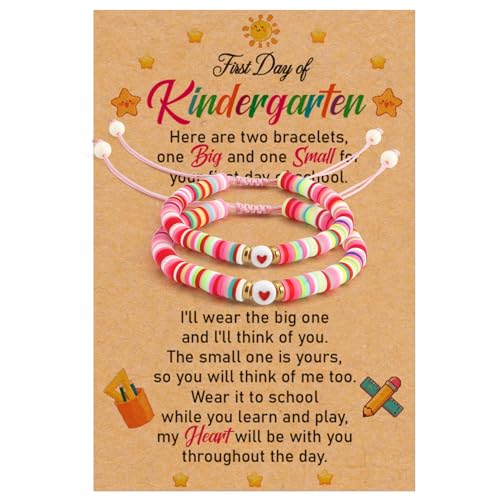Image of Back to School Mother Daughter Bracelets Kindergarten Daycare 1st Grade 2nd Grade School Gifts First Day of Preschool