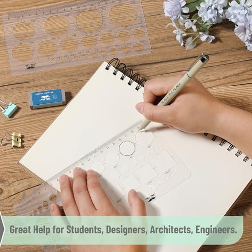 Image of Mr. Pen- Circle Template, 2 pcs, Circle Template for Drawing Stencils, Shape Stencils, Geometric Stencils, Drawing Templates Stencils, Drafting Supplies