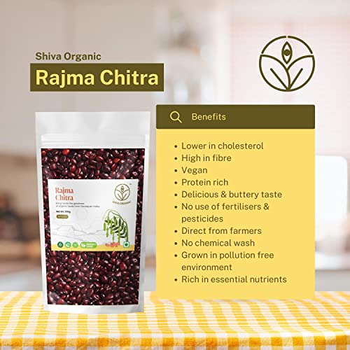 Image of Shiva Organic Himalayan Rajma Chitra /Kidney Beans 900 grams - Unpolished 100% Natural