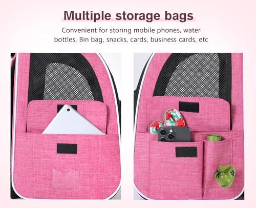 Pecute Porta mochila para gatos, mochila expansível para gatos com malha respirável, mochila para an