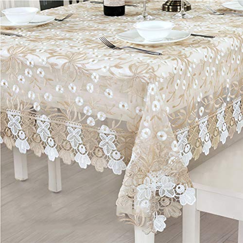 Nappe en dentelle vintage rectangulaire 120x180 cm pour table