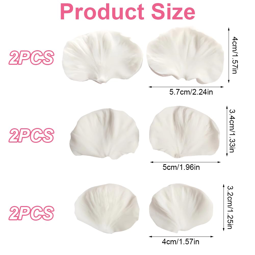 APRRMLIZW 6er-Set Blüten-Silikonformen – Rosen, Pfingstrose & Tulpe, Hitzebeständig Von -40 Bis +220°C, Für Fondant & Kuchen – Wiederverwendbar