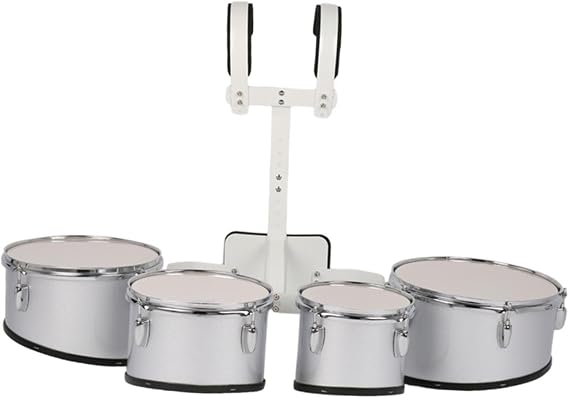Four Drums Marching Drum, Multi-tone Percussion Instrument for Drum Group Training, Music Drum for Beginners