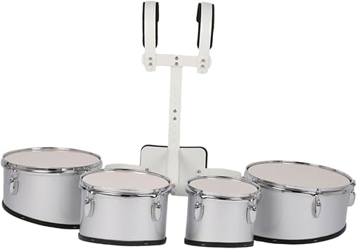 Four Drums Marching Drum, Multi-tone Percussion Instrument for Drum Group Training, Music Drum for Beginners