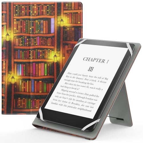 MoKo Étui Universel pour 6 6,8 7 Pouces Housse avec Dragonne & Support Réglable pour Kobo Clara 2E/Fire Tablet/Kindle/Kobo/Voyaga/Lenovo/Sony Kindle eBooks...