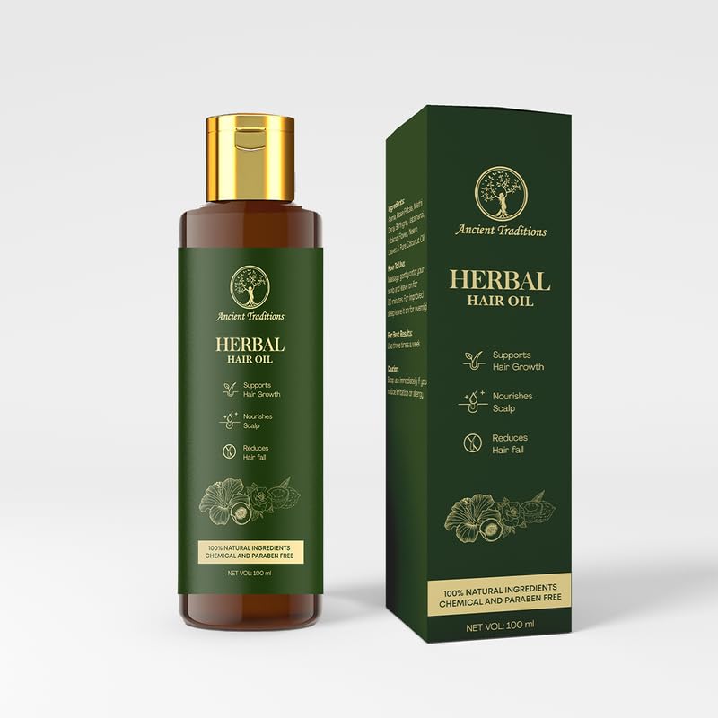 Image of Pure Herbal Hair Oil - For Hair Fall Control, Dandruff Control & Improved Hair Texture | 100ml