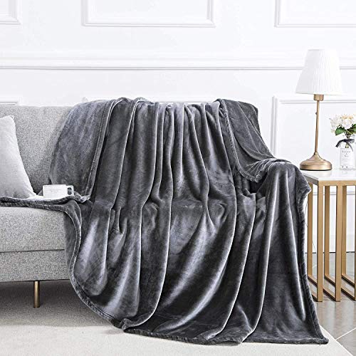 MOONLIGHT20015 Fleece Throw Blanket for Sofa Grey 4ft x 5ft - Soft Cosy Fluffy Blankets for Bed/Couch, Warm Single Versatile Throws for Adults, Dark Gray, 130x150 cm - Cosy Home Interiors MOONLIGHT20015 Fleece Throw Blanket for Sofa Grey 4ft x 5ft - Soft Cosy Fluffy Blankets for Bed/Couch, Warm Single Versatile Throws for Adults, Dark Gray, 130x150 cm - Image 8