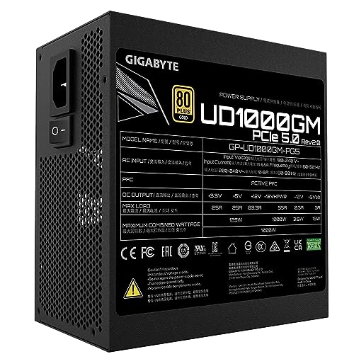 Gigabyte UD1000GM PG5 V2 ATX3.0 PCIe5 80 Plus Gold Modulaire Neuf - vue 10