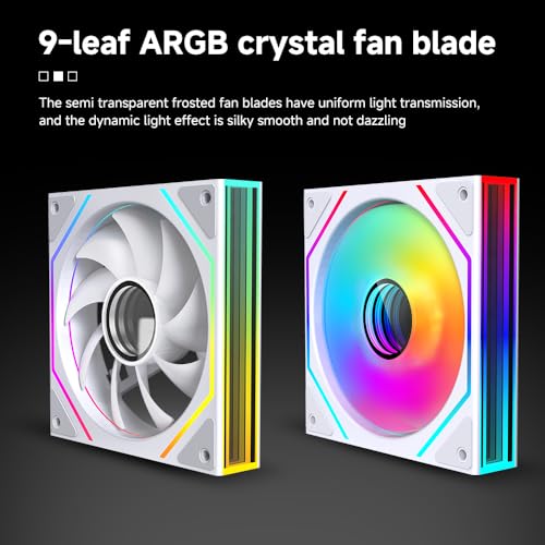 Image of Prism4 Ultra 120mm ARGB PC Case Fans(White Forward 1 Pack)