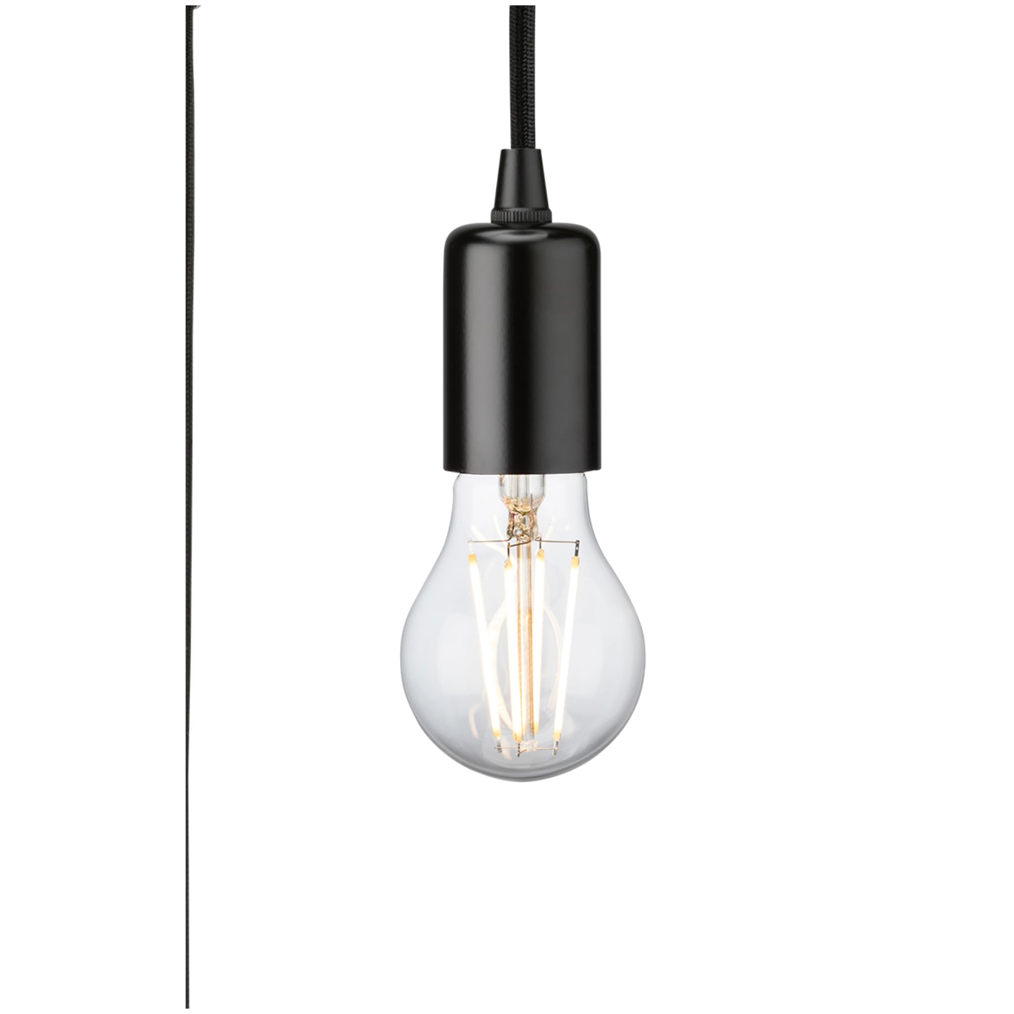 Knightsbridge 230V 1.8M E27 Contemporary Track Pendant - Black