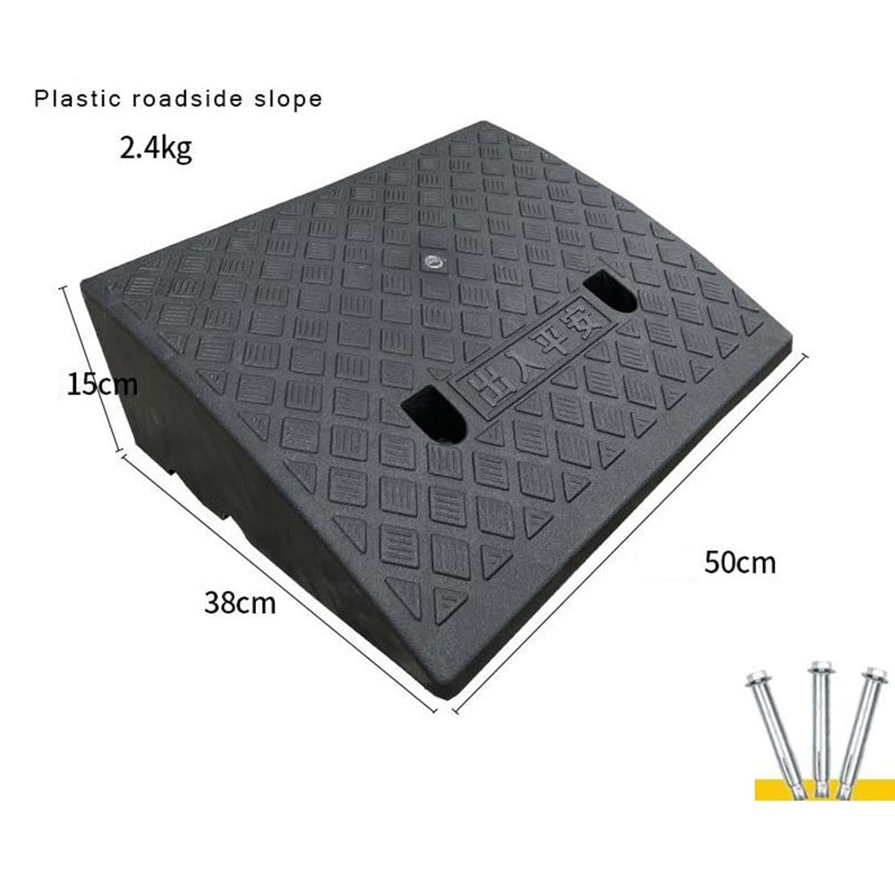 Rampas de Acceso para umbrales de 1" a 7", Ligeras y portátiles, Antideslizantes, para sillas de Ruedas y Cargas Pesadas (50 x 38 x 15 cm)
