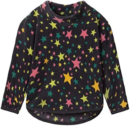 Mud Kingdom Toddler Boys Fleece Sweatshirts Long Sleeve Basic Pullover Warm Winter Black Stars 3T