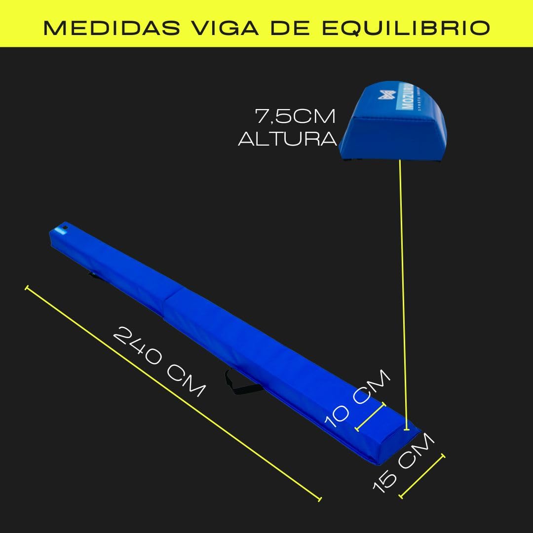 Viga de Equilibrio para Niños 240cm | Gimnasia Artística, Juego Exterior | Plegable, Antideslizante | Psicomotricidad Infantil, Tabla de Equilibrio para Niños