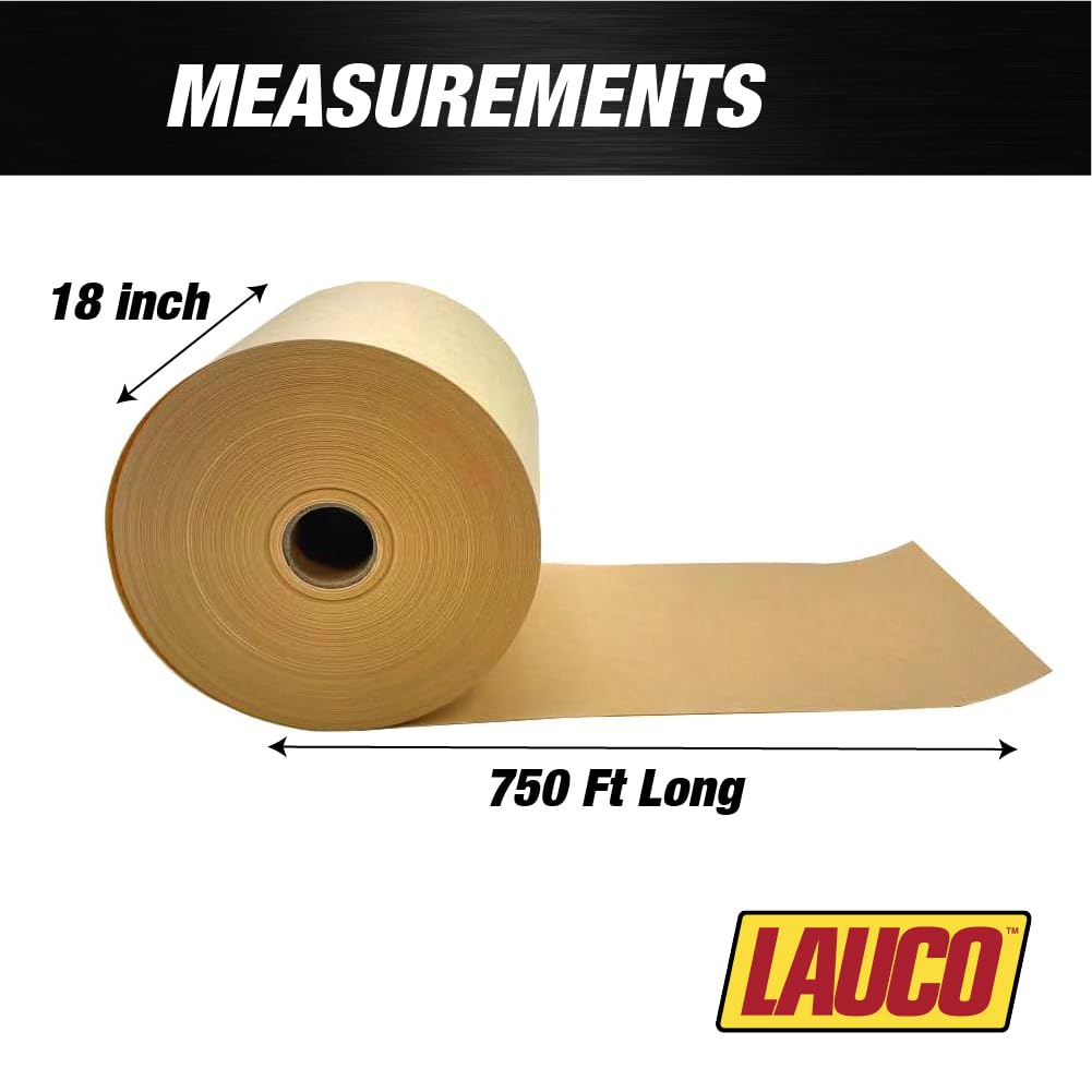 Masking Paper Automotive Painters Multi-Purpose 18” x 9000” (750') - Ideal for Automotive Cover Surface, Packing, Moving, Gift Wrapping, Postal, Shipping, Wall Art, Bulletin Boards (2)