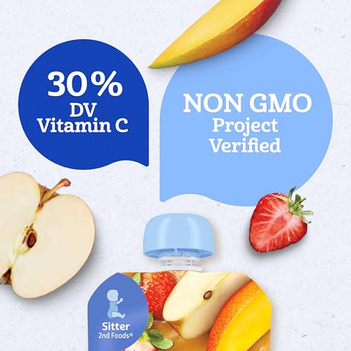 Gerber Stage 2 Baby Food, Apple Mango Strawberry Puree Pouch, 2 Servings of Fruit, No Added Sweetener, No Artificial Colors or Flavors - Image 6