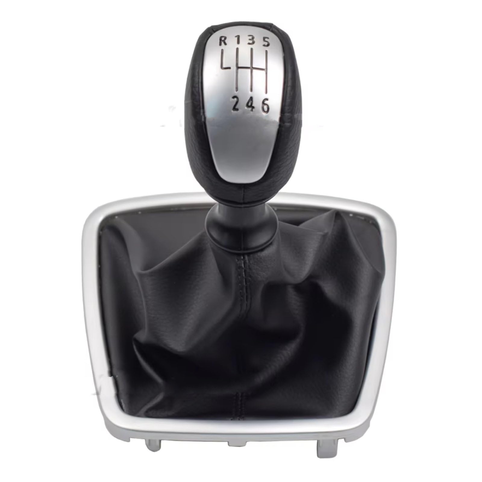 HILLAR Car Gear Stick Knob for Laguna Mk3 2007-2014 Manual Shift Lever Handle 6 Speed Gear Shift Knob Lever Switch Shifter Knob(One-piece R6 Speed)