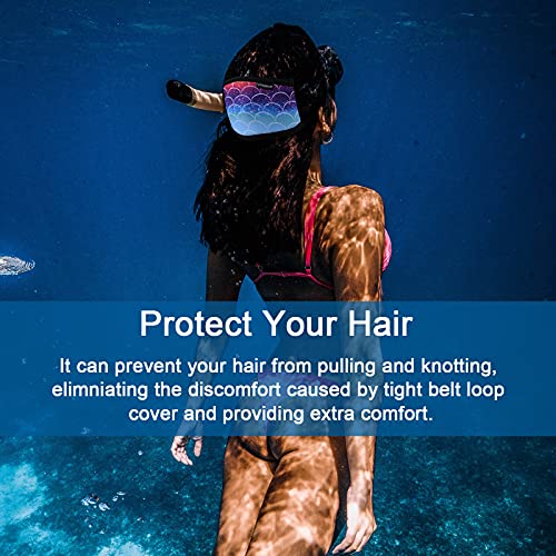 Neoprene Mask Strap Cover, Reflective Diving Mask Straps Hair Protector Wrap For Dive And Snorkel Masks Water Sports (Fish Scales) #TOP3