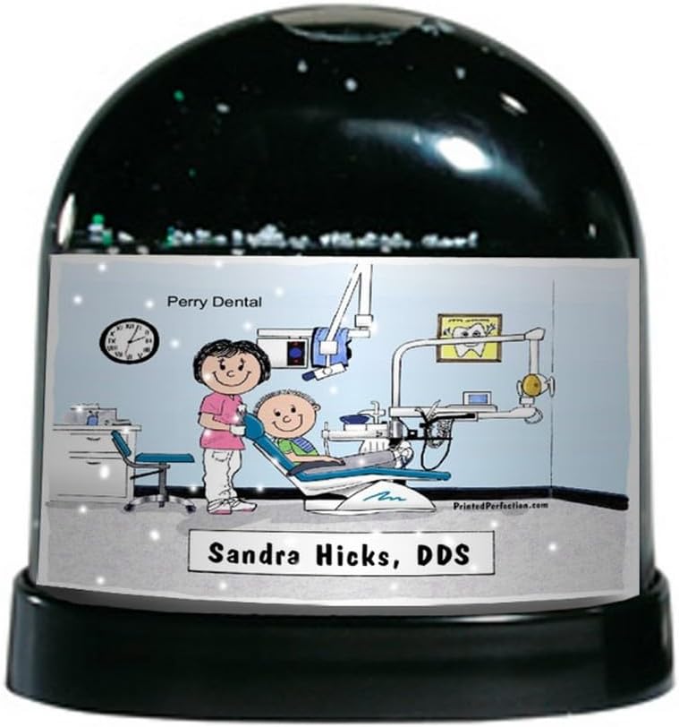 PrintedPerfection.com Personalized Dentist - Female Snow Globe Gift