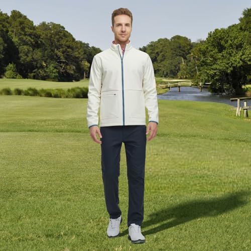 Rouen Soft Shell Jacket Mens Fleece Lined Lightweight Zip Up Water-Repellent Windbreaker Insulated Spring Fall Winter Jackets2