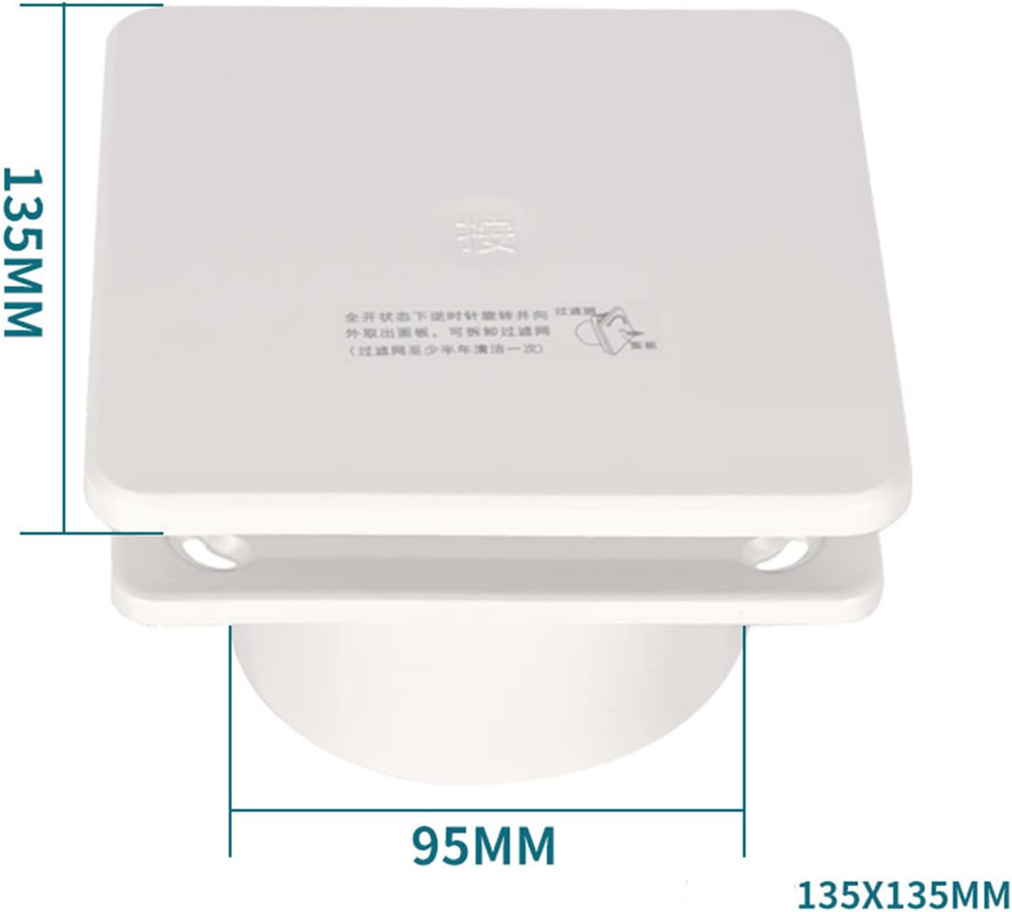 Chimney Tool Adjustable Air Vents, ABS Soffit Vent Round Soffit Air Vents Exhaust Wall Ceilling Vent Wall Ceilling Cover for Indoor Use (3.49'')