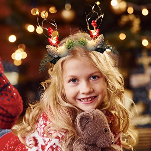 Brinie Christmas Led Hair Pins Branches Hair Clips Glowing Hair Barrettes Light Up Flower Hair Clip Christmas Headdress For Christmas Supplies Holiday Parties Favors Hair Accessories For Women And Girls (2 Pcs) (Warm Yellow) #TOP5