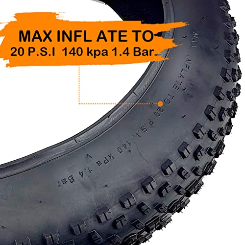 Fat Bike Tires 20X4.0Inch - 2Pack, Fat Tire Replacement Foldable For Mountain Bikes Snow Beach Bike, Fat Tires Thicker Wear-Resistant For E-Bike Motor Bike, 1 Pair Tires With 3Pcs Tire Spoon Levers #TOP2