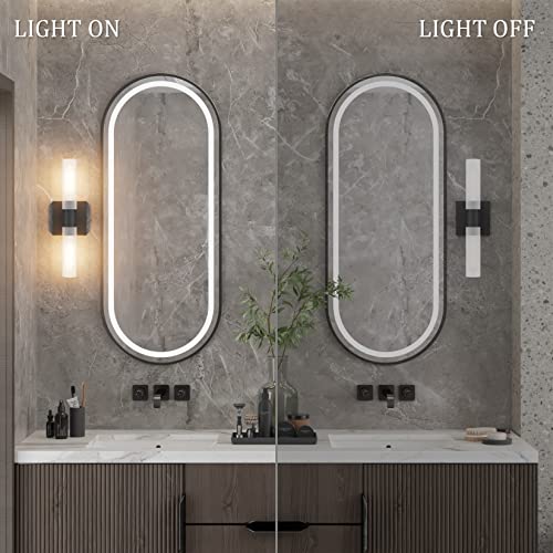 Ralbay Black Wall Sconces Set Of 2,Modern Indoor Wall Sconce Bathroom Vanity Light Fixture Bathroom Sconces Wall Lighting With Frosted Glass Shade For Bedroom Stairs(Bulbs Included) #TOP5
