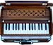 Bina Harmonium Traveler, Portable Folding with 4 Stops, 3½ Octaves, Teak, Wood, 18 x 12 x 7 Inches, 8 KG, Bass-Male Reed, 440 Hz, with Coupler and Gig Bag