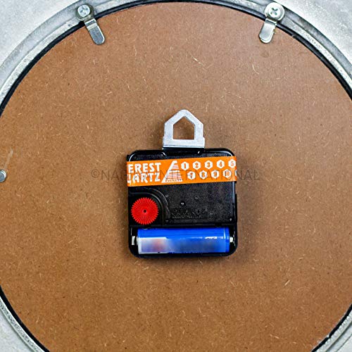 Nagina International Silvery-White Lustrous Aluminum Metal Nickel Coated Premium Nautical Porthole Roman's Time Clock | Pirate's Wall Decor Accent (12 Inches, Clock) #TOP3