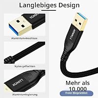 XGMATT USB 3.0 Kabel 2M,5Gbps Transfer USB Typ A Stecker auf Stecker Kabel – Ansicht 4