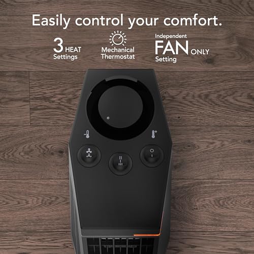 Vornado Rise 20H (2026) Whole Room Tower Heater, 3 Heat Settings, Black - Image 4