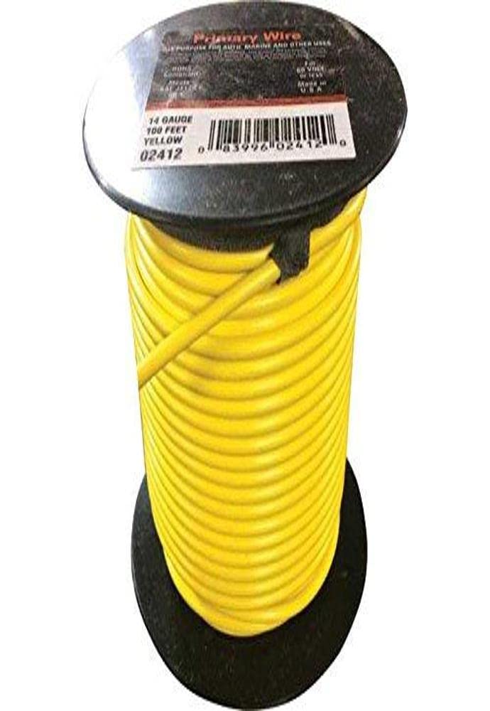 Bobine jaune calibre 14 East Penn 02412 de 100 pi pour câblage électrique