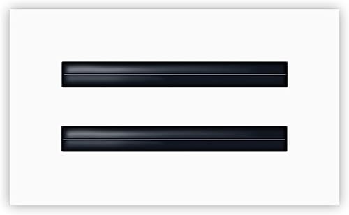 BUILDMART - Cubierta de ventilación de CA moderna de 8 x 4 - Ventilación de aire blanca decorativa - Difusor de ranura lineal estándar - Rejilla de