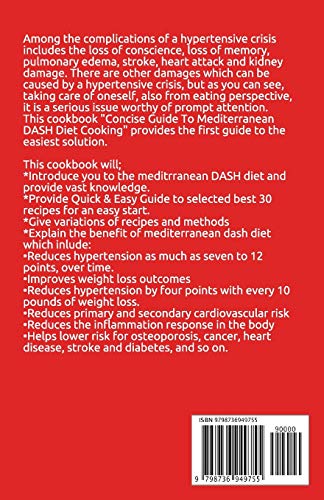 Concise Guide To Mediterranean DASH Diet Cooking: A Compiled Cookbook of 30 Best Quick & Easy Delici