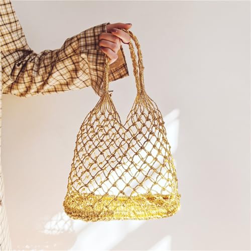 Bolso Tote tejido grande para mujer miniatura 6