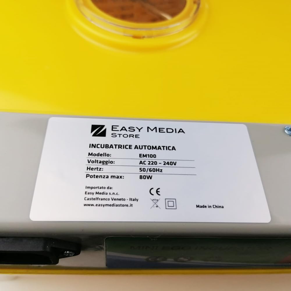 incubatrice Automatica EM100 capacità 98 Uova di Gallina faraona Anatra girauova Automatico