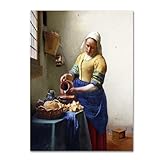 The Milkmaid 1658-60 Artwork by Jan Vermeer, 18 by 24-Inch Canvas Wall Art