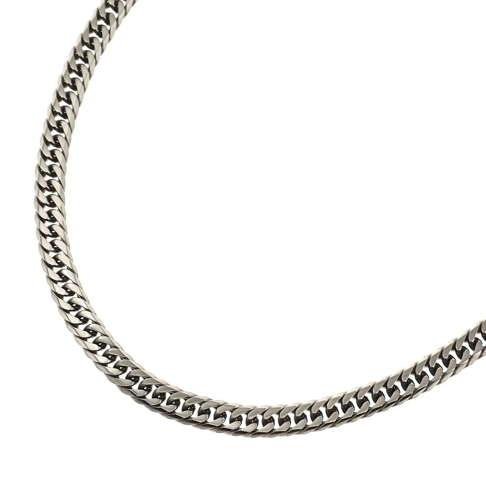 Pure Titanium 6sided, Double Cuban-Link, Curb Chain Necklace