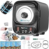 KomeStone Rock Tumbler Kit, K2 Elite Professional Noise-Reduction & Cutting Edge Brushless Motor Rock Polisher for Adults & Kids, Ultra Quiet, Extra Large 3 Lbs Barrel, Family STEM Little Project