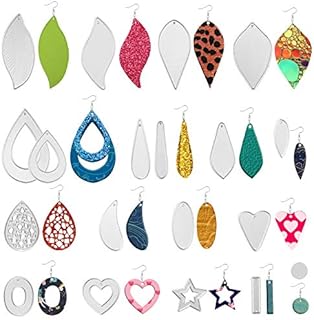 OOTSR 19 Pieces Earring Cut Dies, Die Cuts for Making Earrings DIY Crafts, Leaf, Heart, Star and Droplets Shape