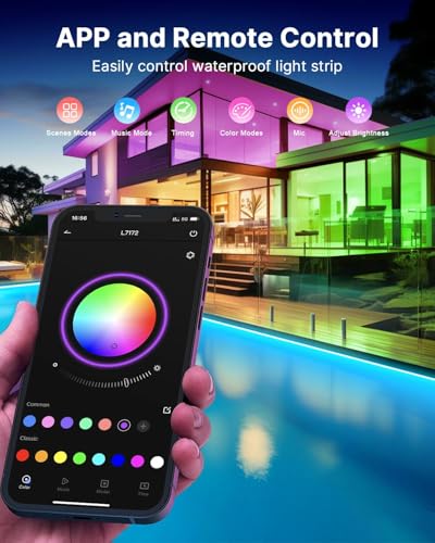 Tira LED Exterior 100FT Impermeable RGB MuliVid miniatura 4